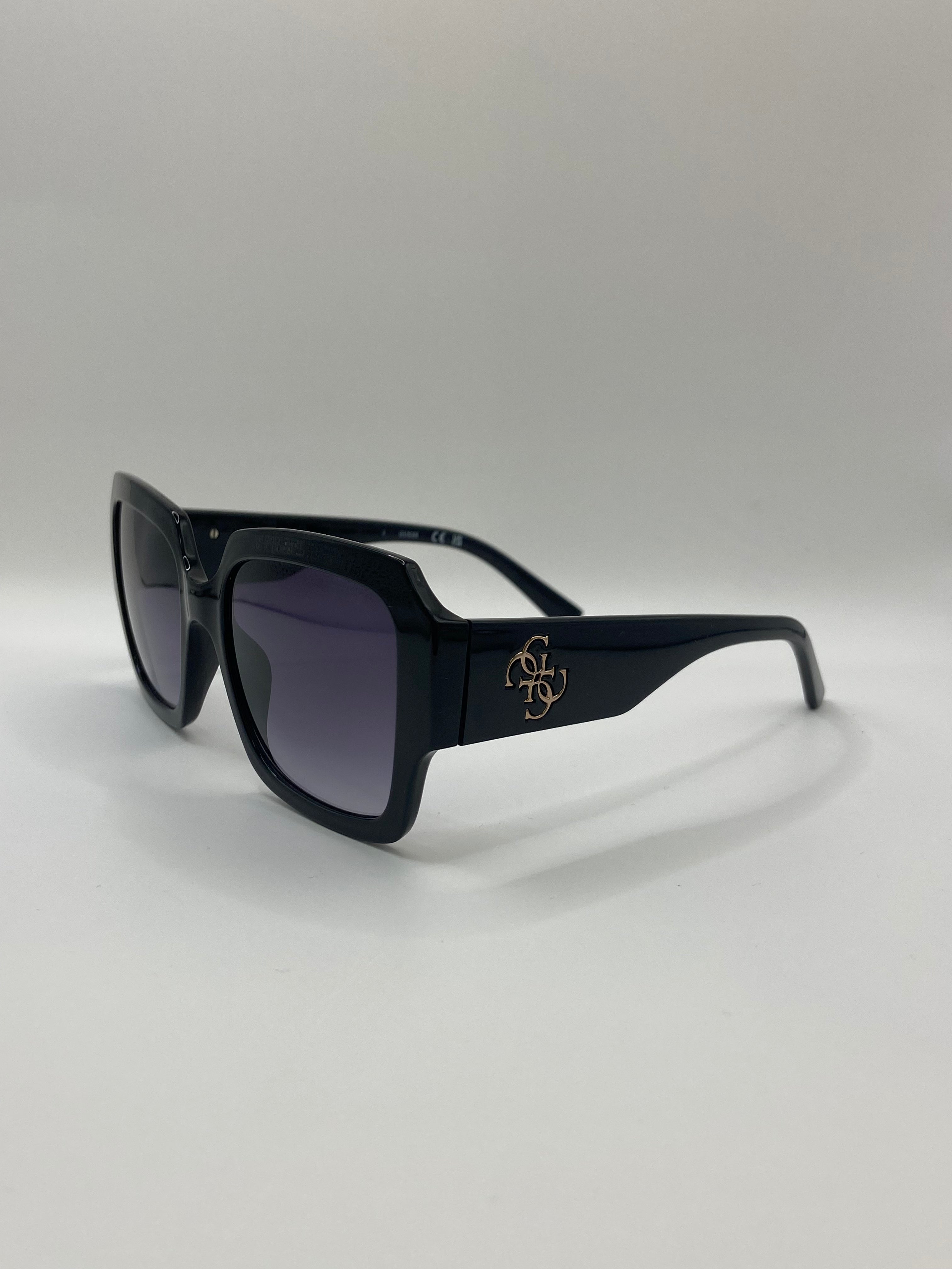 GUESS GU 7681- 01B NOIR BRILLANT | LUNETTES DE SOLEIL FEMME