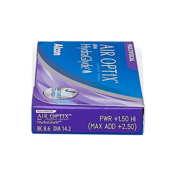 Air Optix Plus Hydraglyde Multifocal (6) 1 boîte de 6 lentilles - Lentilles mensuelles - Alcon