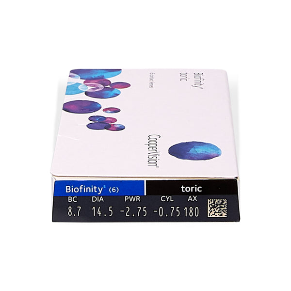 Biofinity Toric (6) 1 boîte de 6 lentilles - Lentilles mensuelles - Coopervision