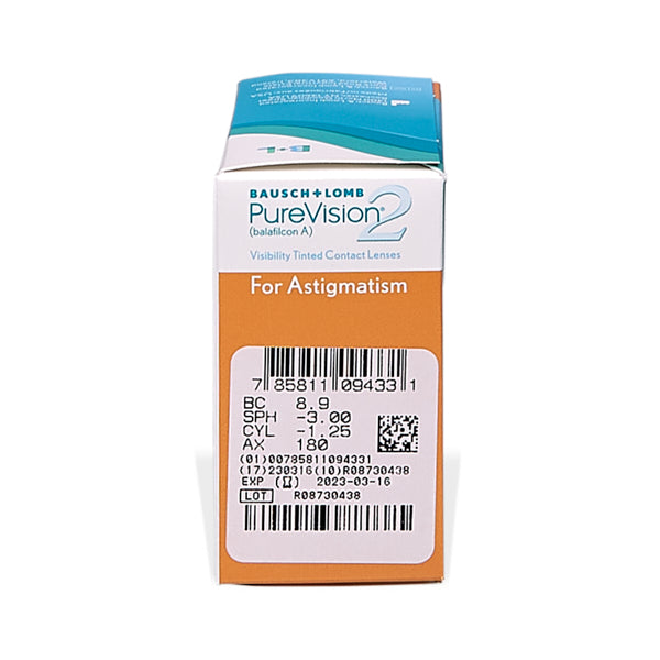 PureVision 2 for Astigmatism (6) 1 boîte de 6 lentilles - Lentilles mensuelles - Bausch & Lomb